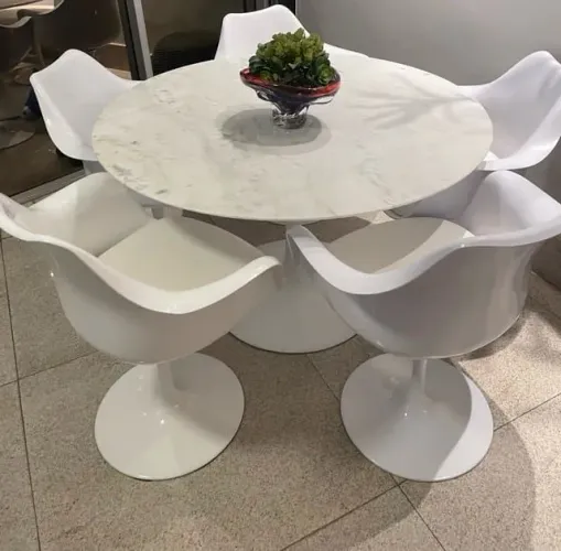 Fabricamos mesa saarinen tulipa + tampo redondo 110cm espirito santo