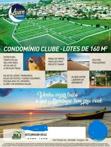 Lotes para morar ou investir no melhor de Arembepe, perto da praia