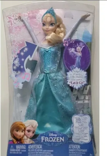 Boneca Disney Frozen Cantora Musical - Elsa - Mattel (item de colecionador)