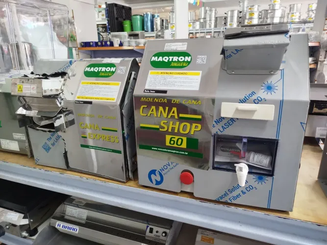 Máquinas de Moenda de Cana MAQTRON CANA SHOP e EXPRESS 20 e 60L/H Inox