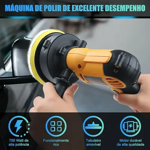  Politrizes Lixadeira Rotativa Multifunções Automotiva, Polidor Elétrico 800 W Lixadeira 