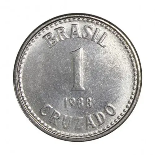 Moedas 1 Cruzado 1988 e 10 Cruzados 1987