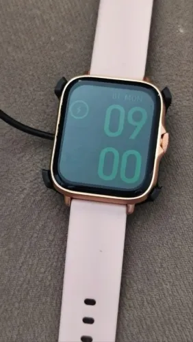 Smartwatch Rose com Pulseira Rosa