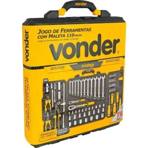 Jogo de ferramentas com 110 peças, para mecânico, Vonder