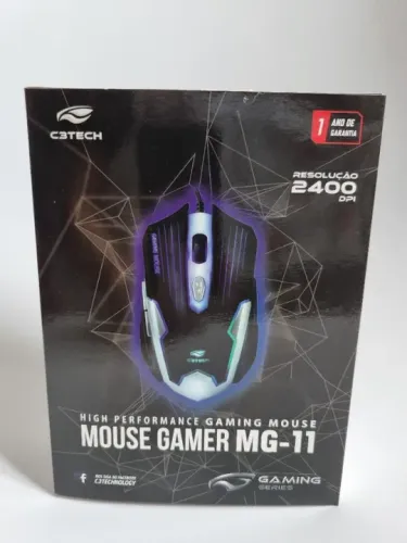 Mouse Gamer com leds 2400 DPI 6 botões C3Tech