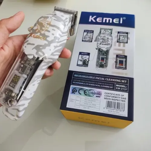 (Nova) Maquininha de Cortar Cabelo Kemei Km-2137 Original