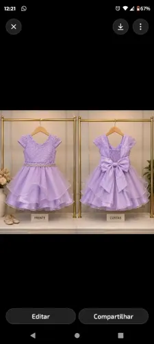 Vestido para bêbe lilás