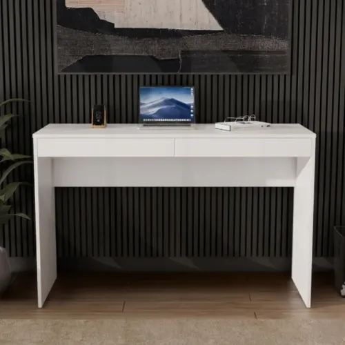 Mesa Escritório 100% MDF Com 2 Gavetas *NOVA* - Pronta Entrega
