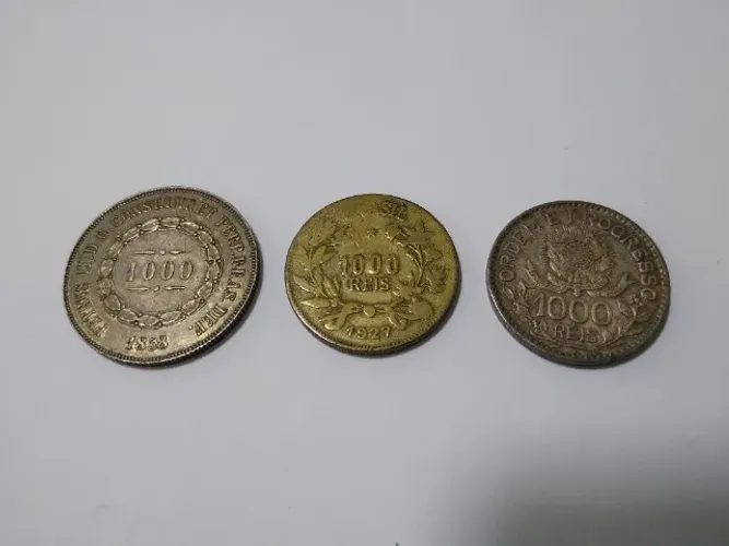 Moedas Antigas de Bronze Brasil