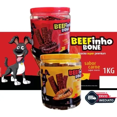 Petisco Cães Bifinho Macio Carne ou Frango