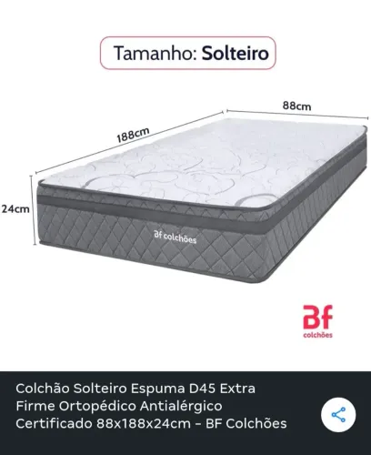Colchão Ortopédico Antialérgico 