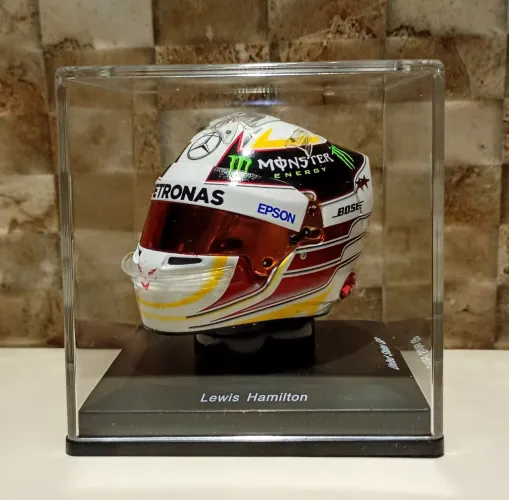 Miniatura Formula 1 Capacete Lewis Hamilton World Champion 2015 Spark 1/5