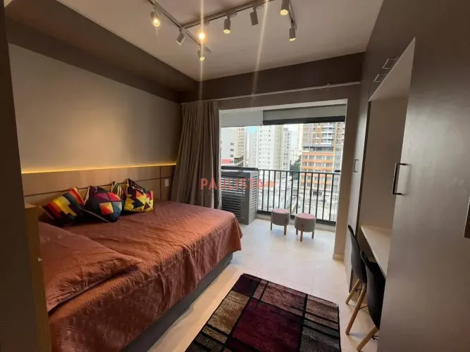 Studio Mobiliado para locação no Paraiso, lazer completo e a duas quadras da Avenida Pauli