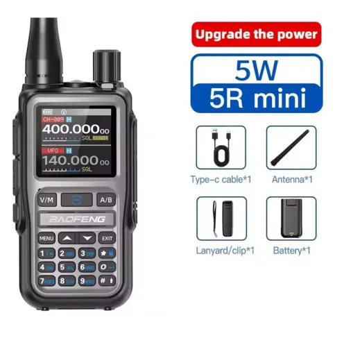 1 Unidade de HT walkie Talkie UV 5R Mini