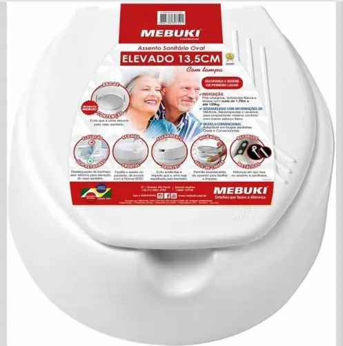 Assento Elevado Vaso Sanitário 13,5 cm