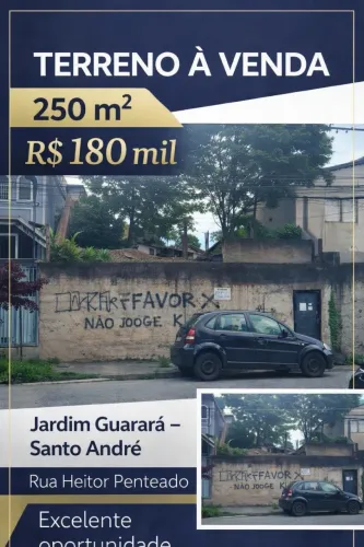 Terreno 250m2 Jardim Guarará Santo André