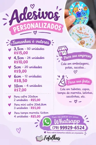 Adesivos personalizados