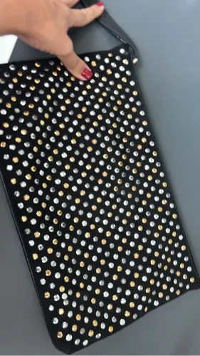 Clutch couro Arezzo