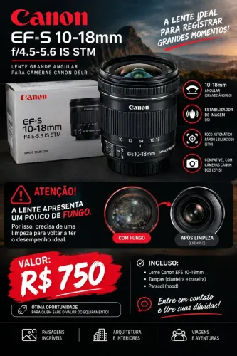 Lente Canon EF-S 10-18mm IS STM