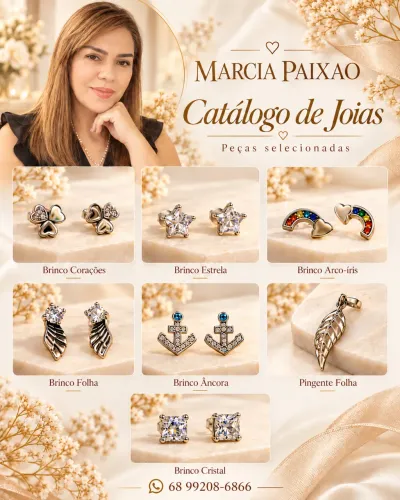 Semijoias Femininas Novas - Brincos, Colares, Pulseiras e Conjuntos