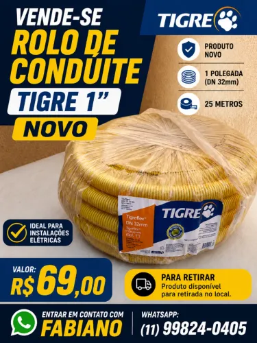 conduite tigre de 1 pol rolo com 25 METROS
