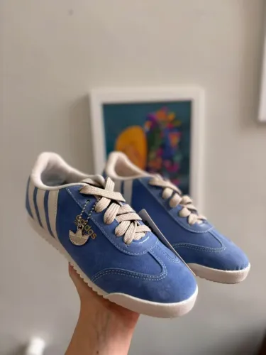Tênis Adidas Feminino Novo Azul e Off White