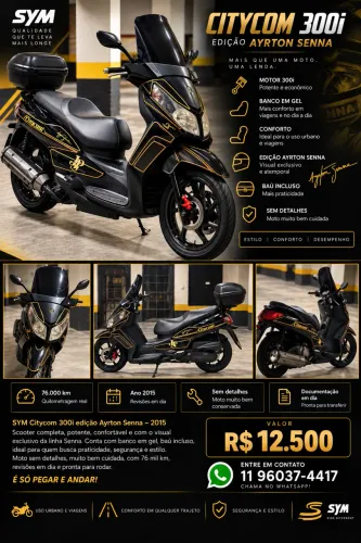Citycom 300i edição Senna