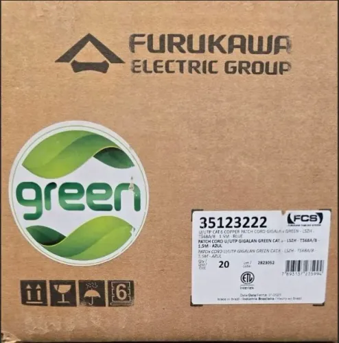 PatchCord Furukawa CAT6 GigaLAN - 1.5m - Caixa com 20un