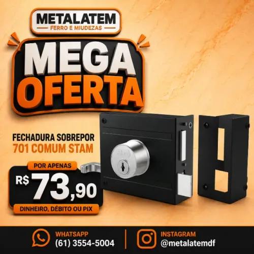 Fechadura de Sobrepor 701 Comum STAM