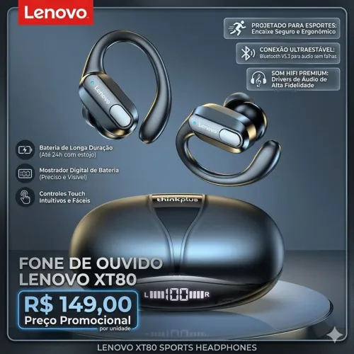 Fone Esportivo Lenovo Xt80 (Original e Lacrado)