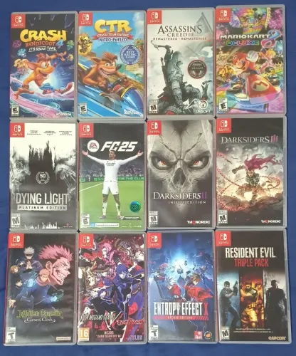 Jogos switch 150 a 200 reais