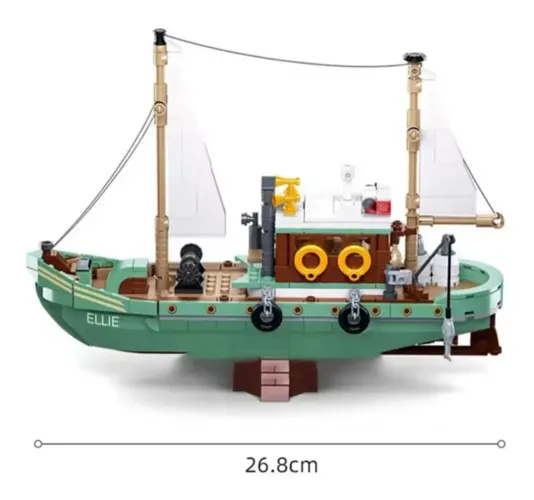 BLOCOS DE MONTAR BARQUINHO 610 PEÇAS +BONEQUINHOS MARCA SLUBAN TIPO LEGO