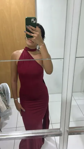 Vestido marsala Costa nua