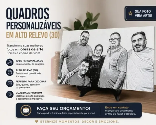 Quadros Personalizados em Alto Relevo (3D)