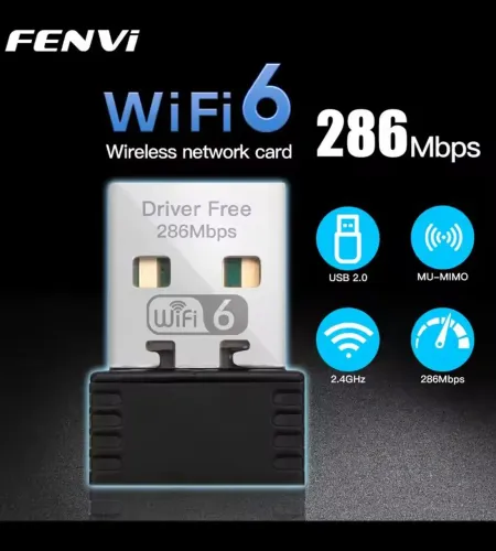 Adaptador WI-FI 6 Fenvi AX286 2.4GHz *Entrego Aceito Cartão
