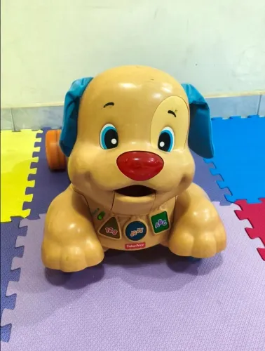 Andador e motoca cachorrinho Fisher Price