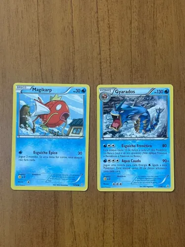 Carta de Pokemon Magikarp e Gyarados