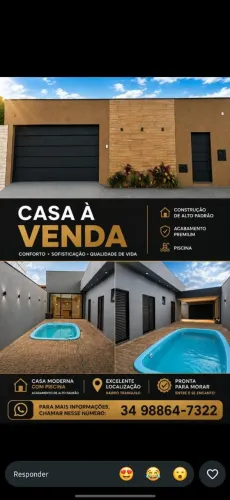Casa de alto padrão com piscina ,preço a negociar