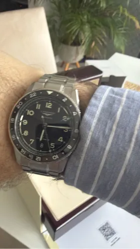 LONGINES ZULU TIMER preto GMT 39 mm
