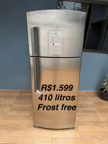 Geladeira duplex de inox 410 litros 