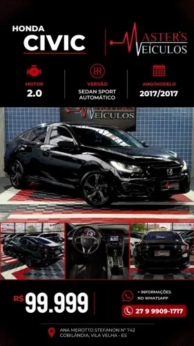Honda Civic Sedan Sport 2.0 Flex 16V Aut.4p 2017