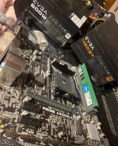 Fontes e placa mãe a venda