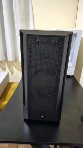 Gabinete Gamer Rise Mode Wave Black + Kit 3 Fans Aura Pro ARGB (Na Garantia!)
