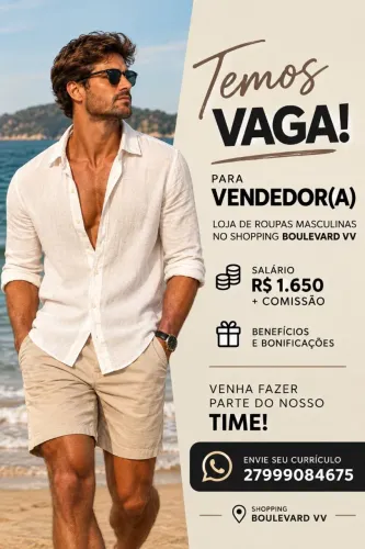 Vaga para Vendedor(a)