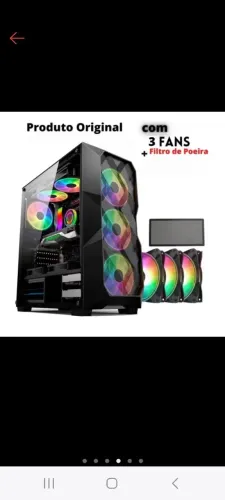 Gabinete Gamer inclui 3 fans RG 