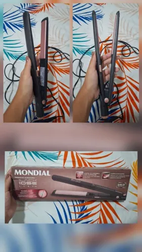 Prancha Alisadora Mondial Black Rose Bivolt P-27.