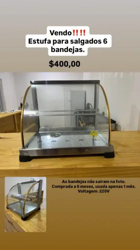 Estufa para salgados