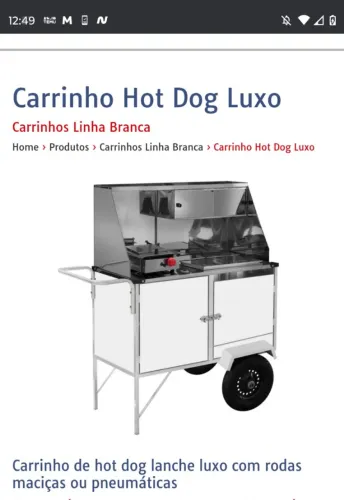 Carrinho hot dog luxo