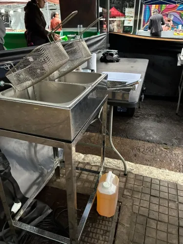 Fritadeira elétrica dupla industrial 220v 