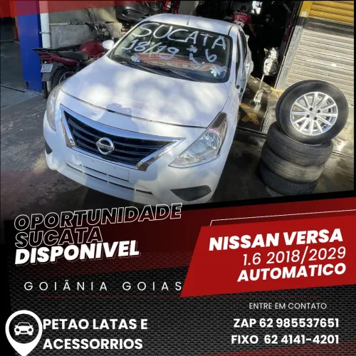 SUCATA NISSAN VERSA 2018/18 1.6 AUTOMÁTICO 